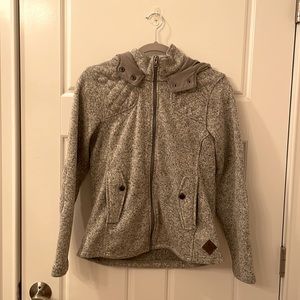 Eddie Bauer Zip-Up. Size medium. Color: heather gray